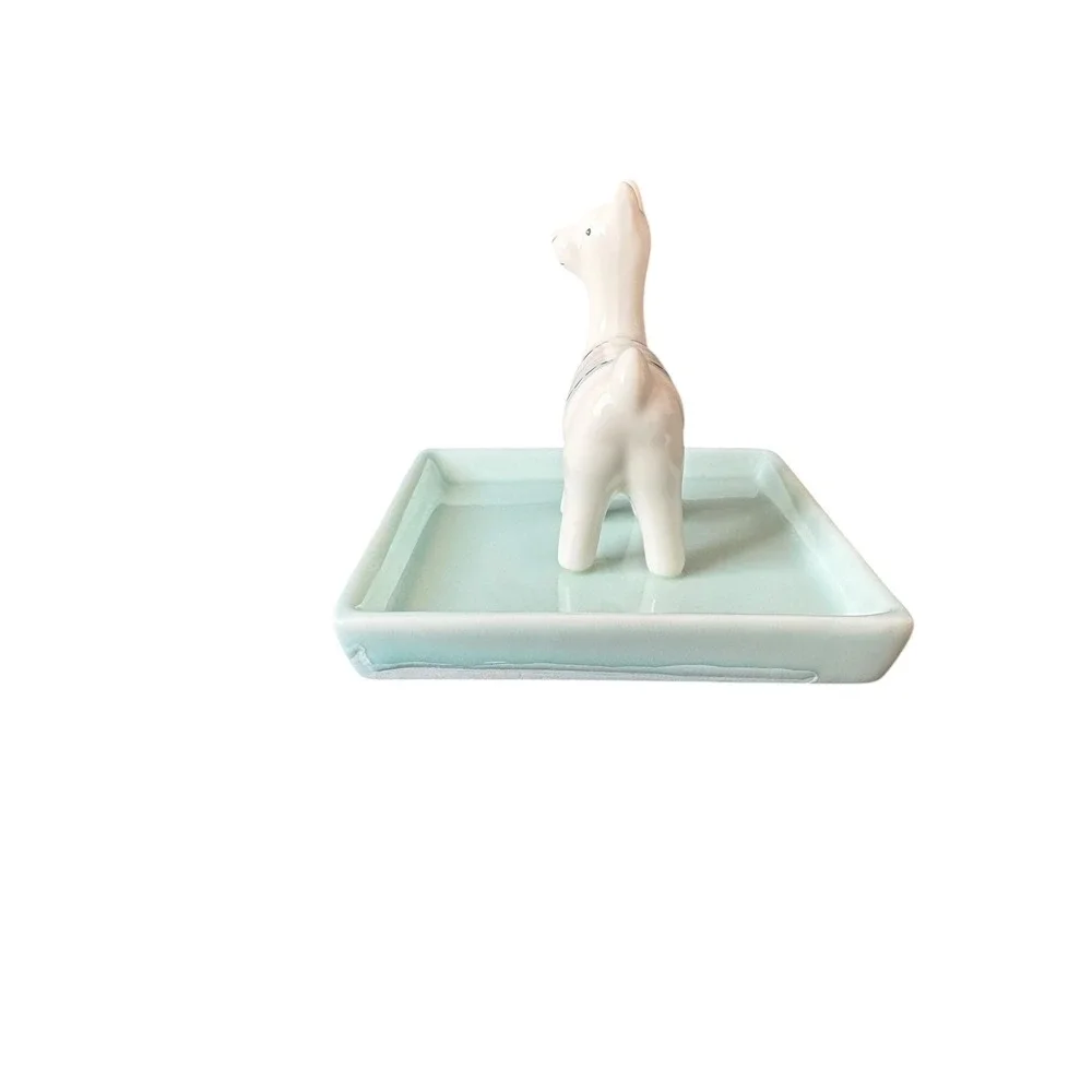 Llama Ring Holder Trinket Dish Ceramic Jewelry Tray 4